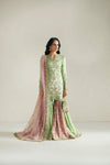 Resham Mint Green Gharara Set