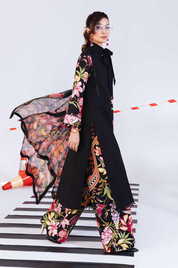 3 Pc Unstitched Printed Slub Khaddar Suit