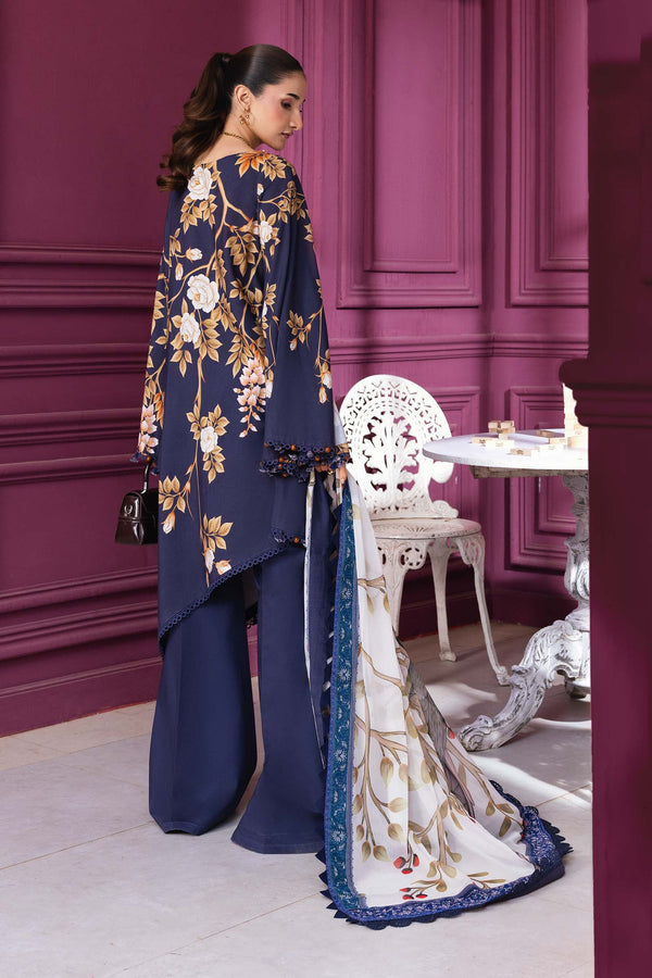 3 Pc Unstitched Printed Linen Suit
