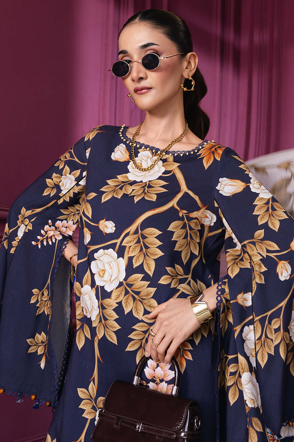 3 Pc Unstitched Printed Linen Suit