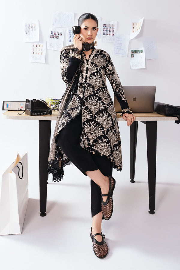 3 Pc Unstitched Printed Linen Suit