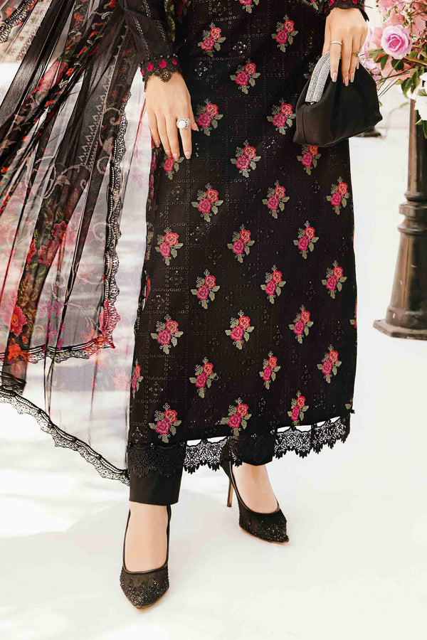 3 Piece Unstitched Embroidered Lawn Suit | MPT-2601-B