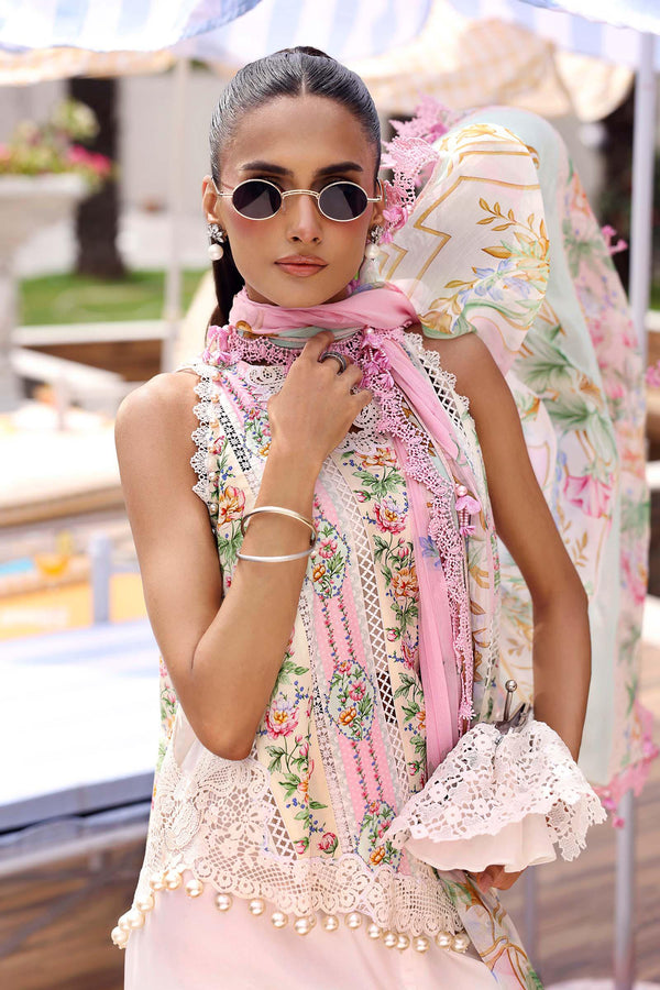 3 Piece Unstitched Embroidered Lawn Suit