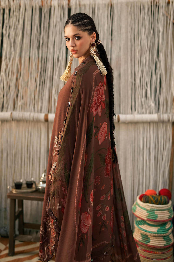 3 Piece Unstitched Embroidered Dobby Linen Suit