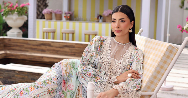 3 Piece Unstitched Embroidered Lawn Suit