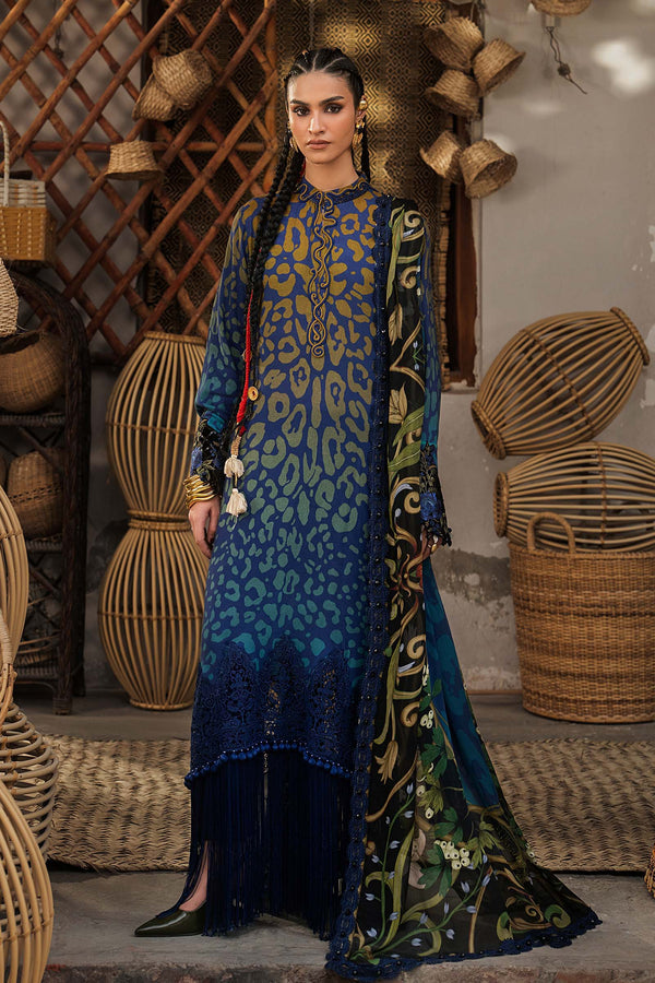 3 Piece Unstitched Embroidered Linen Suit