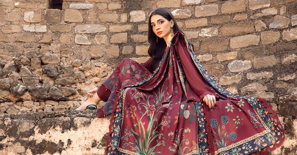 3 Piece Unstitched Printed Linen Suit | MPT-2401-B