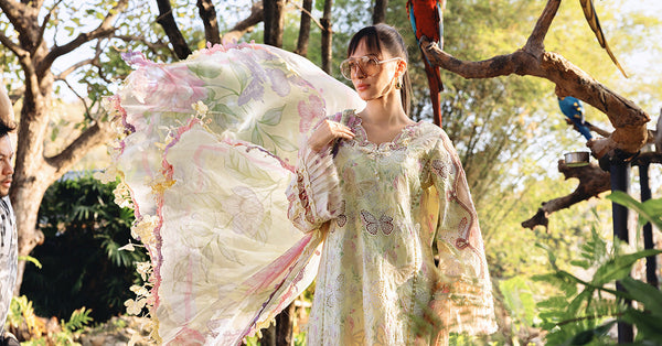 3 Piece Unstitched Embroidered Lawn Suit