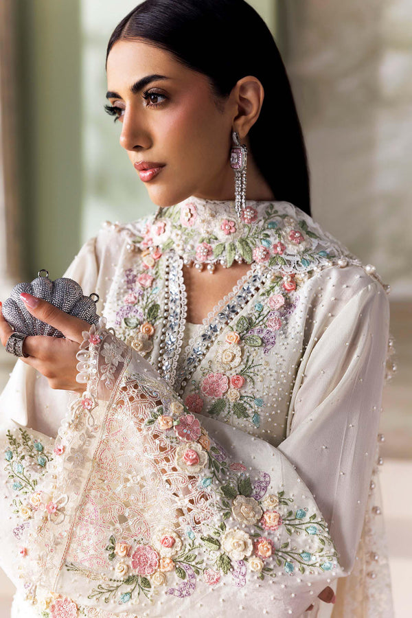 3 Piece Unstitched Embroidered Tusser Silk Suit