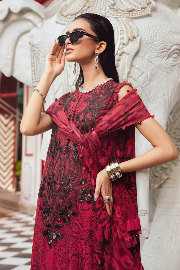 3 Piece Unstitched Embroidered Linen Suit | MPT-2702-A