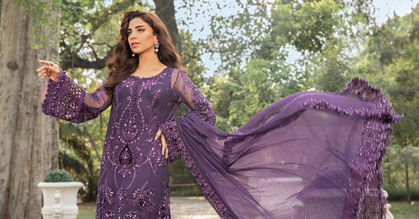 Unstitched Embroidered Chiffon Suit | MPC-24-102