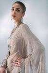 Unstitched Embroidered Chiffon Saree