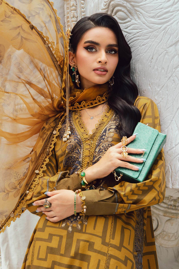 3 Piece Unstitched Embroidered Cambric Suit | MPT-2703-A