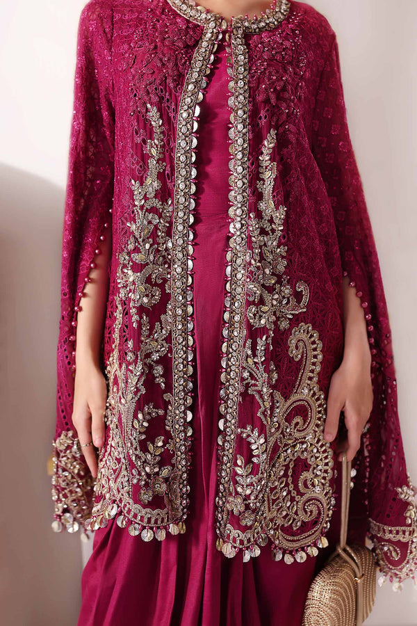 3 Piece Unstitched Embroidered Chiffon Suit | BD-3003