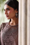 3 Piece Unstitched Embroidered Bell Raw Silk Suit
