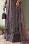3 Piece Unstitched Embroidered Bell Raw Silk Suit