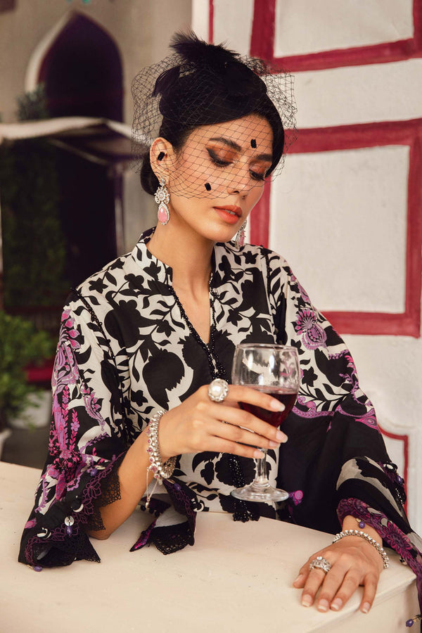 3 Piece Unstitched Embroidered Cambric Suit | MPT-2704-B