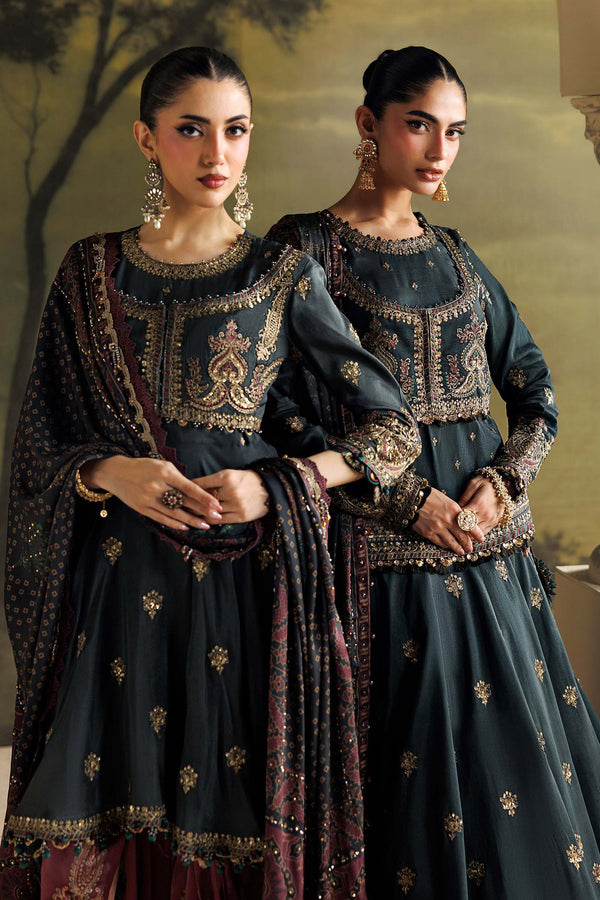 3 Piece Unstitched Embroidered Tusser Silk Suit