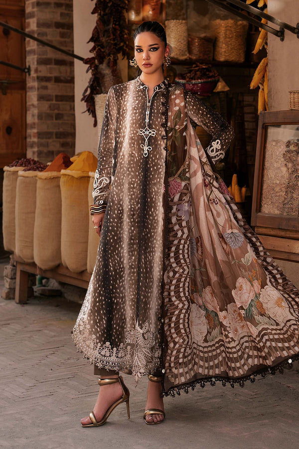 3 Piece Unstitched Embroidered Linen Suit
