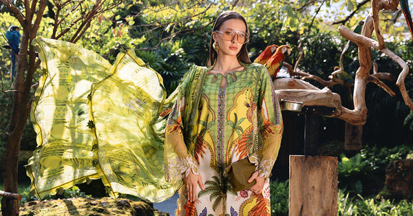 3 Piece Unstitched Embroidered Lawn Suit