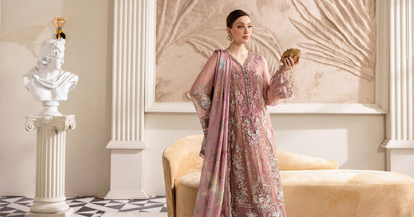 3 Piece Unstitched Embroidered Chiffon Suit | MPC-25-105