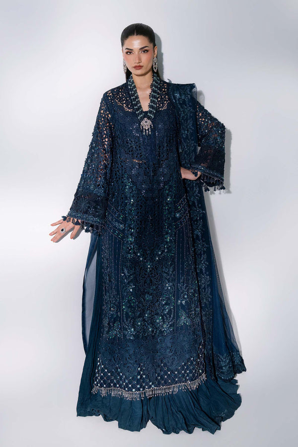 3 Piece Unstitched Embroidered Organza Suit
