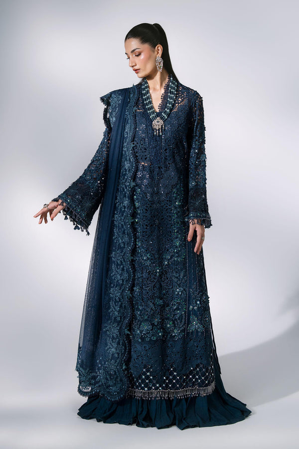 3 Piece Unstitched Embroidered Organza Suit