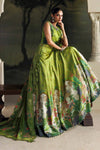 3 Piece Unstitched Embroidered Raw Silk Suit