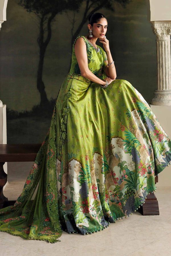 3 Piece Unstitched Embroidered Raw Silk Suit
