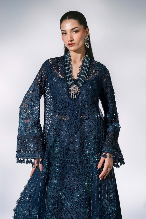 3 Piece Unstitched Embroidered Organza Suit