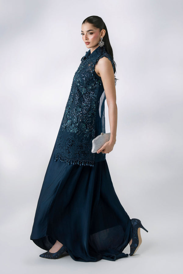 3 Piece Unstitched Embroidered Organza Suit