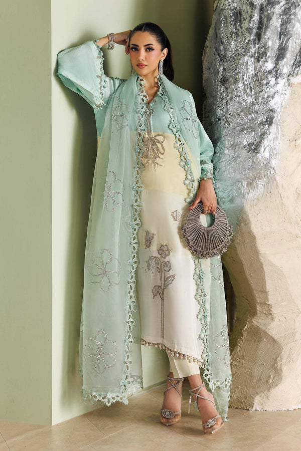 3 Piece Unstitched Embroidered Raw Silk Suit