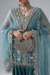 3 Piece Unstitched Embroidered Organza Suit