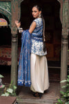 3 Piece Unstitched Embroidered Irish Linen Suit
