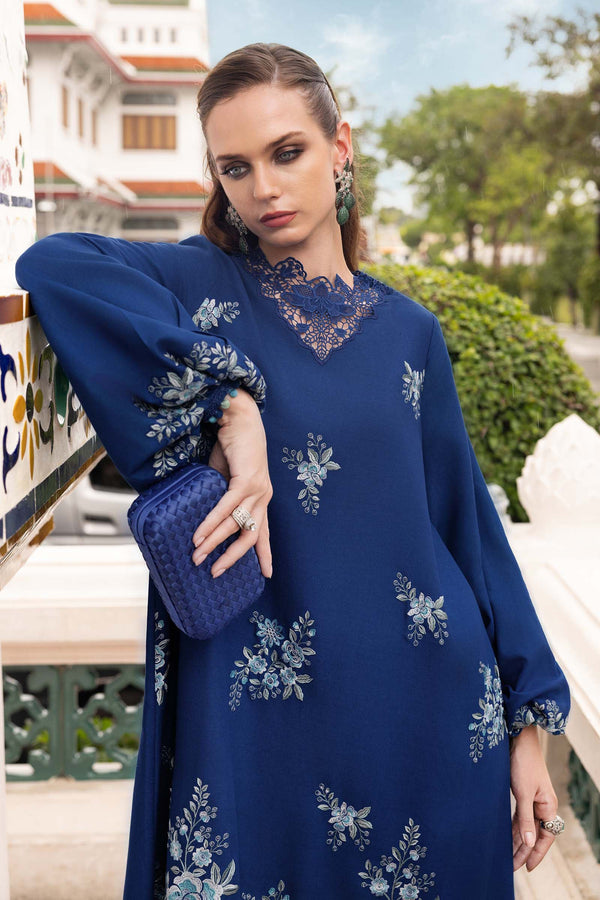 3 Piece Unstitched Embroidered Twill Linen Suit