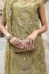 3 Piece Unstitched Embroidered Raw Silk Suit