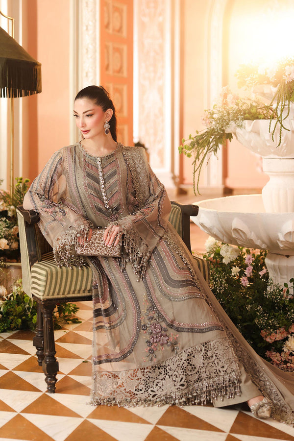 3 Piece Embroidered Chiffon Suit