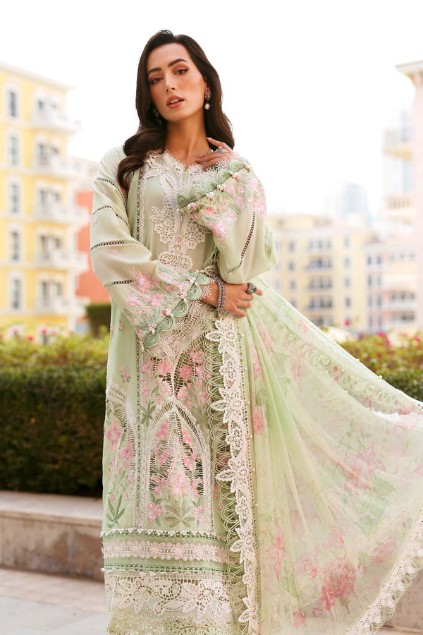 3 Piece Unstitched Embroidered Lawn Suit