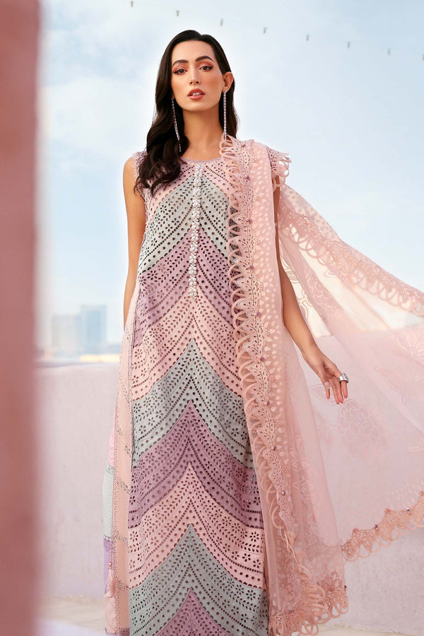 3 Piece Unstitched Embroidered Lawn Suit