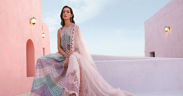 3 Piece Unstitched Embroidered Lawn Suit