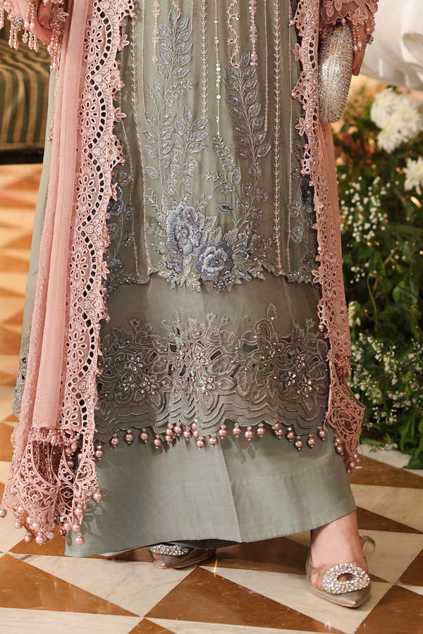 3 Piece Embroidered Chiffon Suit