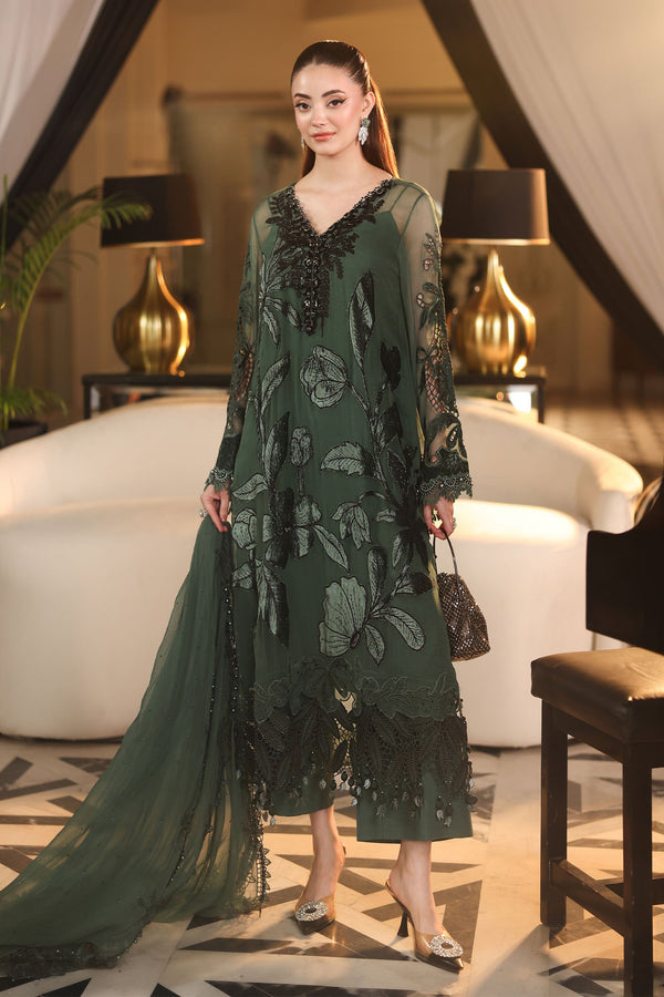 3 Piece Embroidered Chiffon Suit