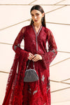 3 Piece Unstitched Embroidered Net Suit