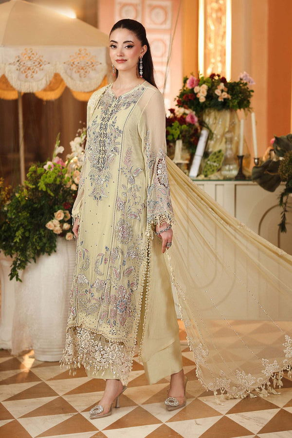 3 Piece Embroidered Chiffon Suit