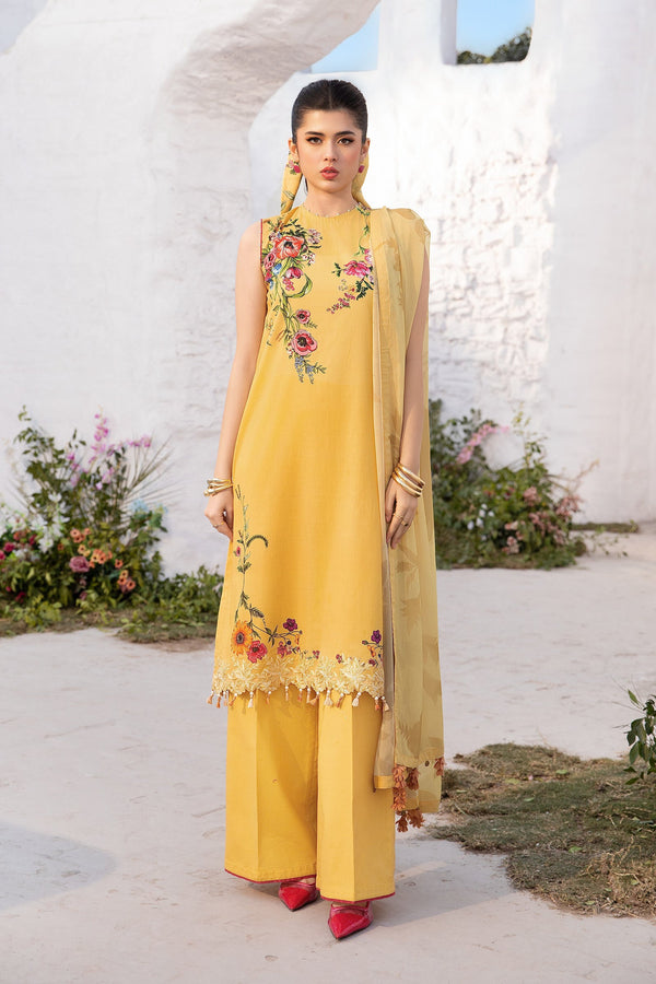 3 Pc Unstitched Printed Lawn Suit | MB-CUS25-712A