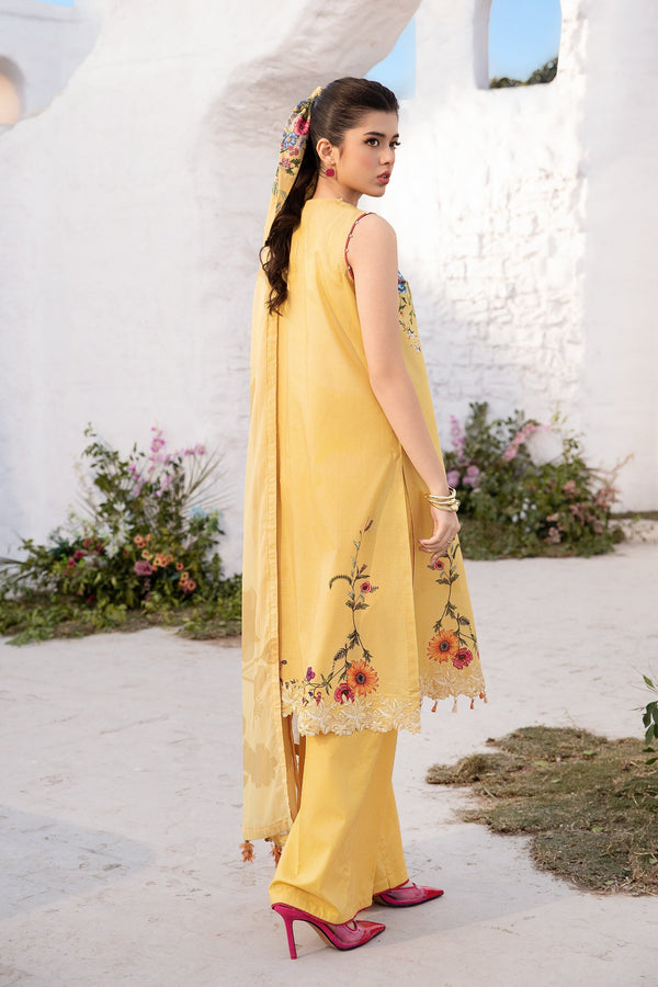 3 Pc Unstitched Printed Lawn Suit | MB-CUS25-712A