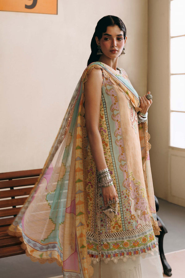3 Pc Unstitched Embroidered Slub Khaddar Suit