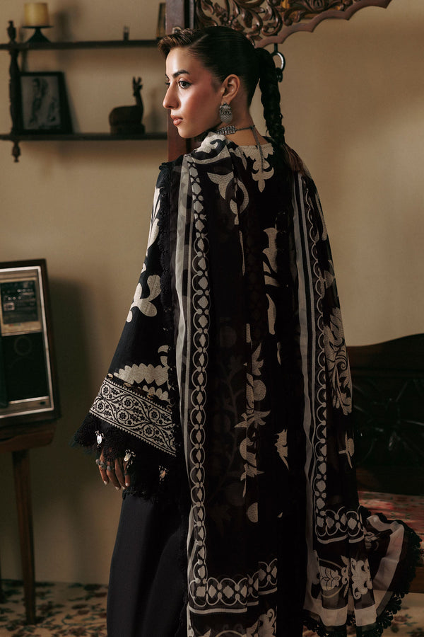 3 Pc Unstitched Embroidered Slub Khaddar Suit