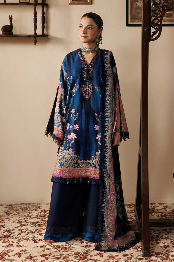 3 Pc Unstitched Embroidered Slub Khaddar Suit