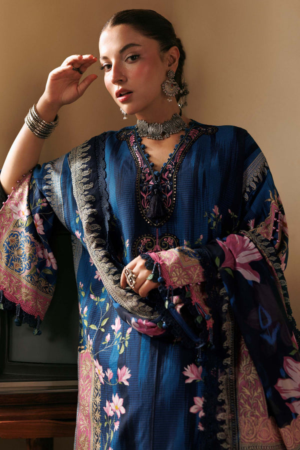 3 Pc Unstitched Embroidered Slub Khaddar Suit